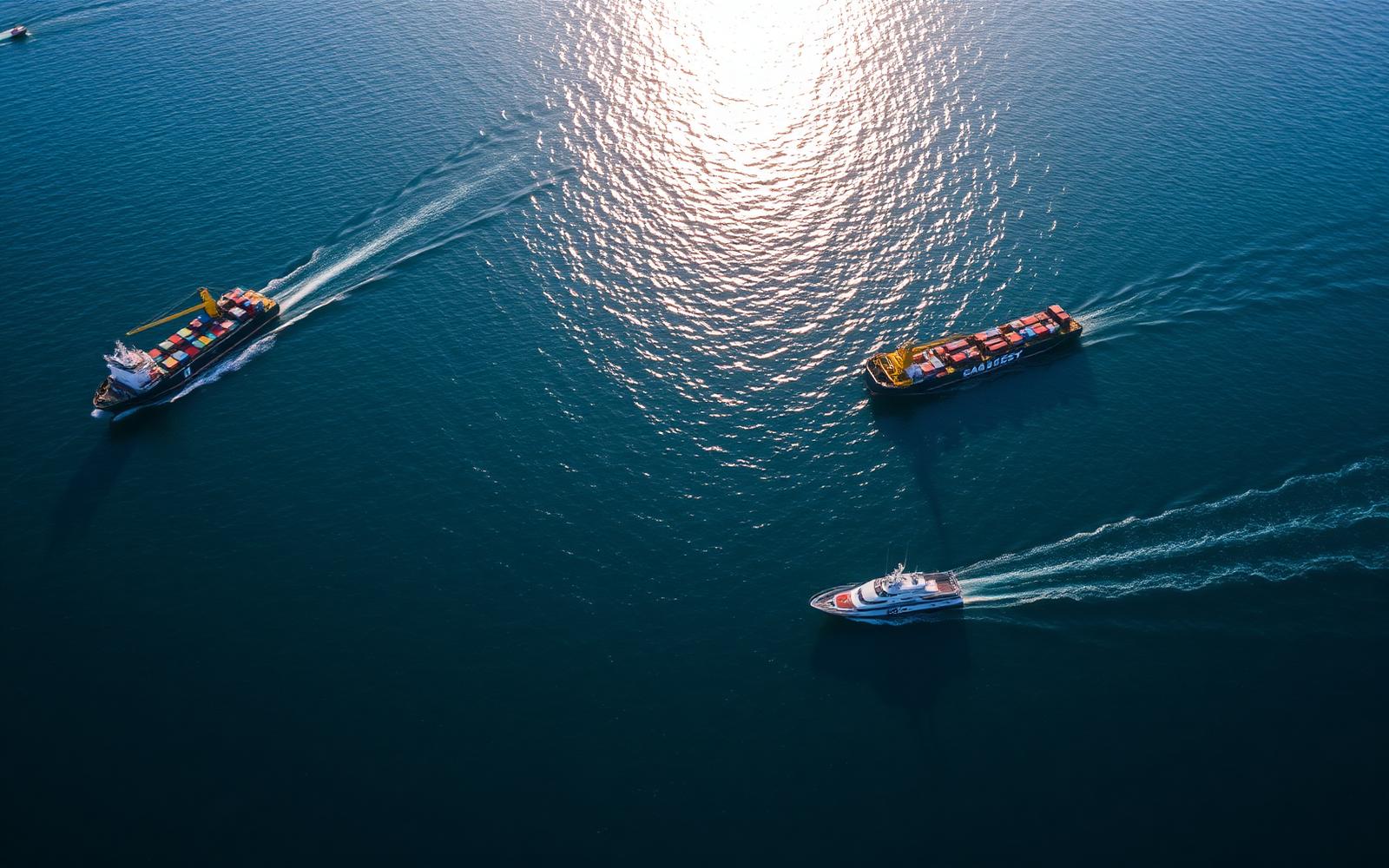 Vessels in the ocean